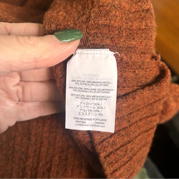 Madewell Burnt Orange/Rust Wool Blend Cozy Sweater M - Picture 6 of 9